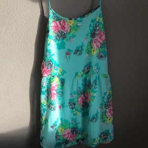 O’Neill teal floral mini dress